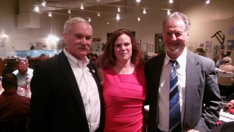 Enjoying the Ag Museum banquet are (l-r) Delaware Secretary of Agriculture Michael Scuse, Ag Museum Director Carolyn Claypoole, and Ag Museum Board President Grier Stayton. SUBMITTED PHOTO